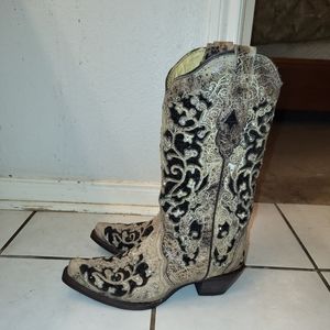 Corral bling tan& black boots